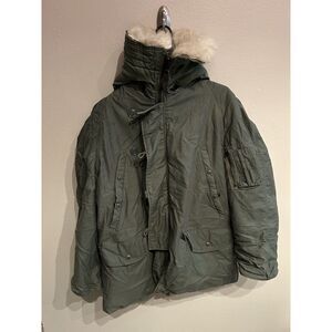 Vintage Military Extreme Cold Weather Parka Coat Type N-3B Adult Size Medium